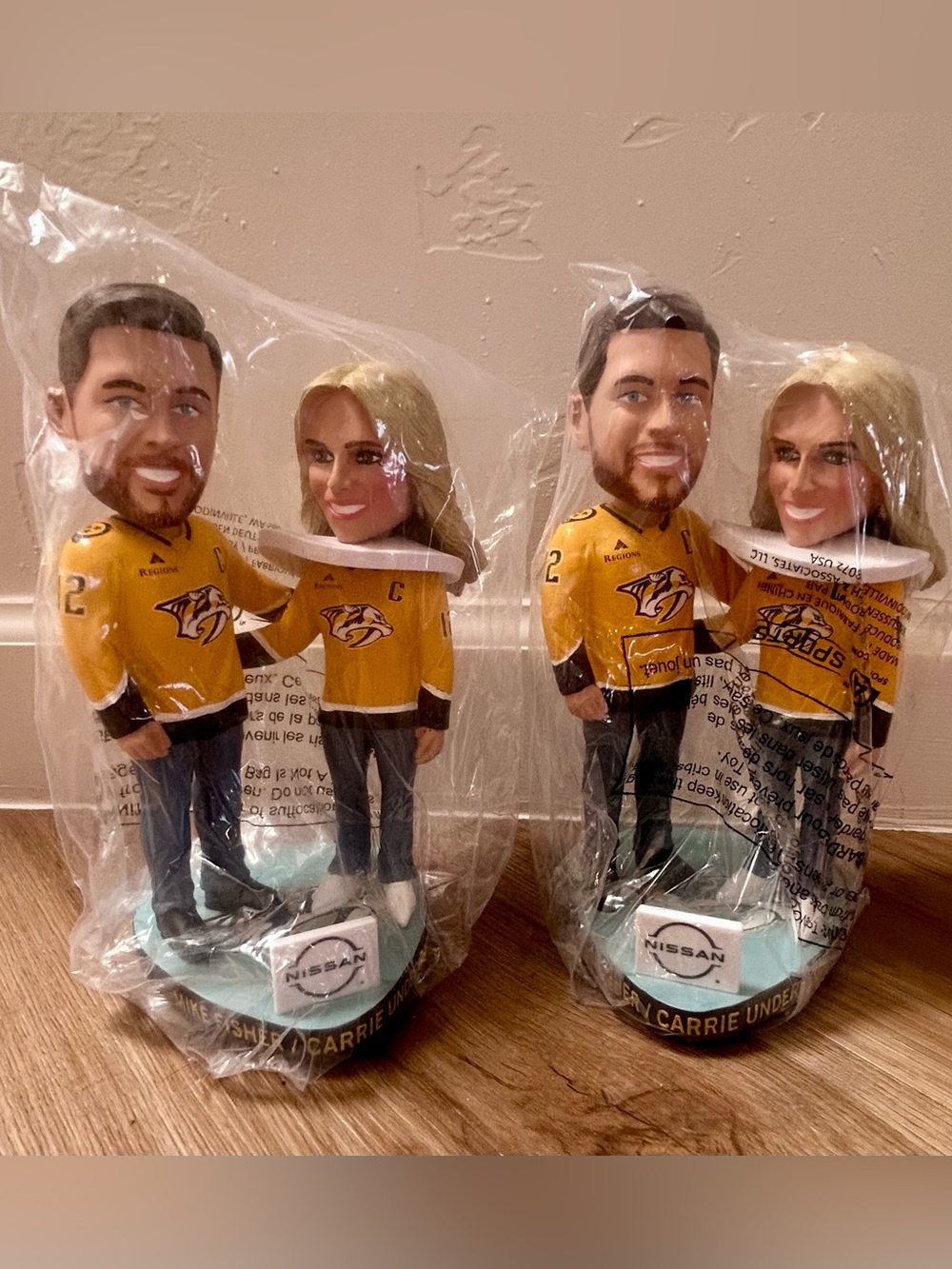 Nashville Predators Mike Fisher & Carrie Underwood Bobblehead SGA Dual Figure